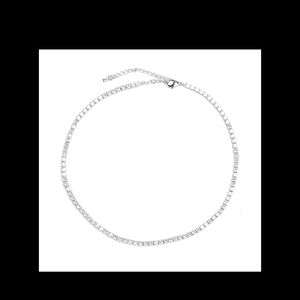 Luxury Silver Crystal Choker